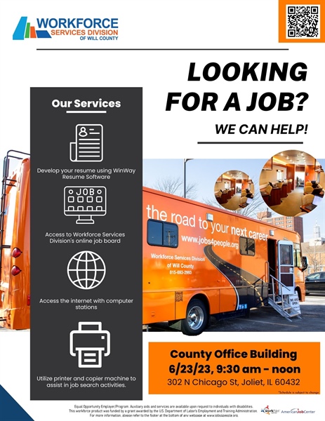 Mobile Workforce Center at Will County Office Building